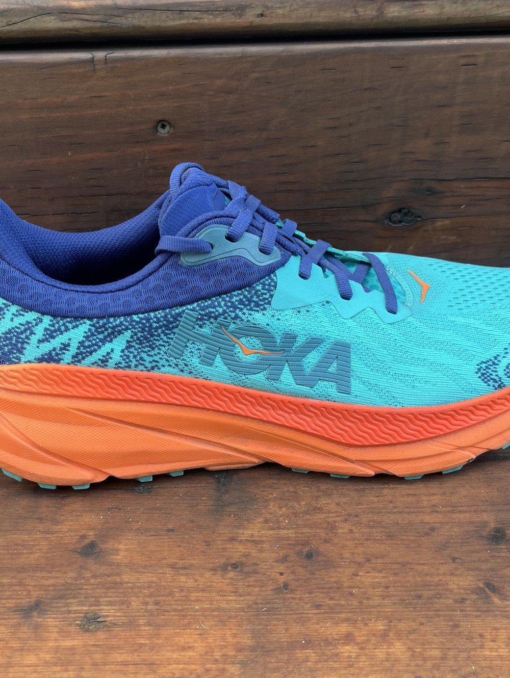 Hoka One One Challenger ATR 7 Running Shoe Size Men's 11.5D Turquoise Orange Gym